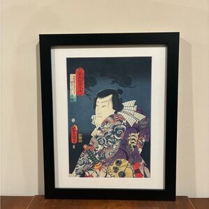 Dragon Tattooed Warrior Japanese Art Print 12x15 Kunisada Kabuki Ukiyoe Wall Art